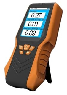 Détecteur de gaz Détecteur de Radon numérique Domestique avec Batterie intégrée et détecteur Professionnel Portable pour Le Travail et la Maison