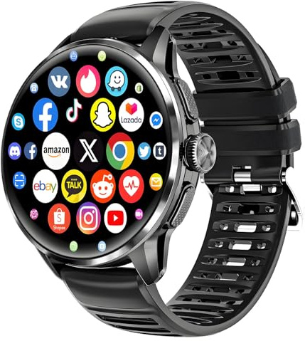 HD Smart Watch with Independent SIM Card Slot, 190° Rotating Camera, Detachable Strap, and Dual-mode Calling for Tech Enthusiasts