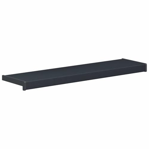 davanzale in PVC antracite 60 x 25 x 4,5 cm | Per interni ed esterni, venature del legno, resistente all'umidità, facile da pulire, per decorazione