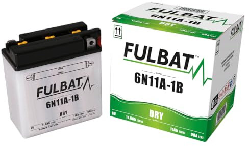 Fulbat - Batería moto 6N11A-1B 6V 11Ah - Batería(s)