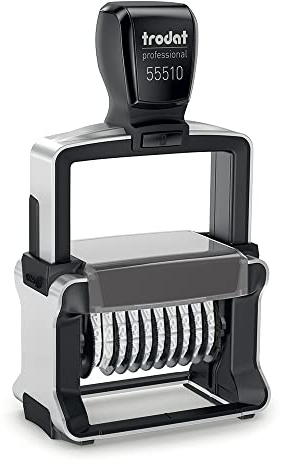 Trodat Professional 55510 Nummernstempel 10 Bänder, Selbstfärbend, 5 mm Schrifthöhe, Abdruck schwarz