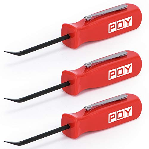 PQY Mini Pocket Pry Bar with Pocket Clip 4.5 Length 3pcs (red)