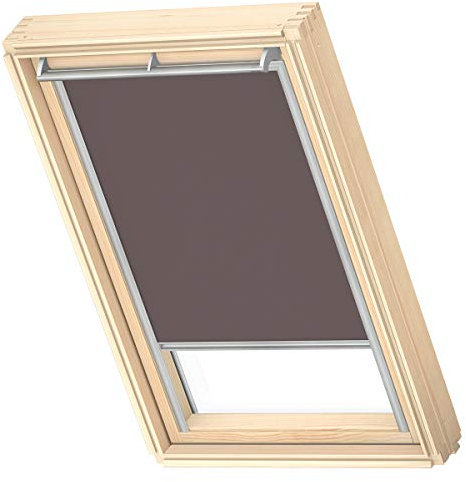VELUX Original Dachfenster Verdunkelungsrollo für C04 / 6, Taupe, mit Grauer Führungsschiene