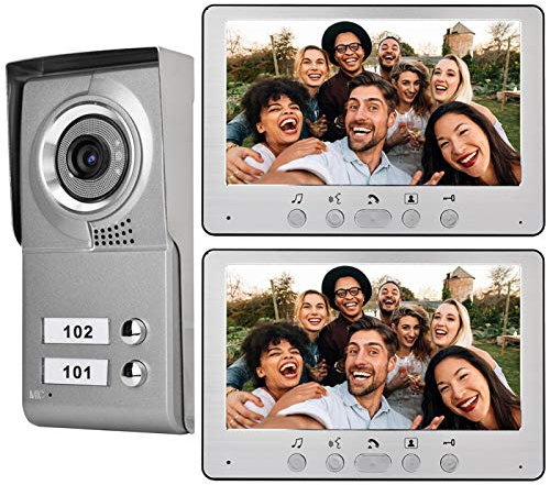 Videocitofono Campanello Appartamento 2 Unità Videocitofono Schermo(European standard (110-240V))
