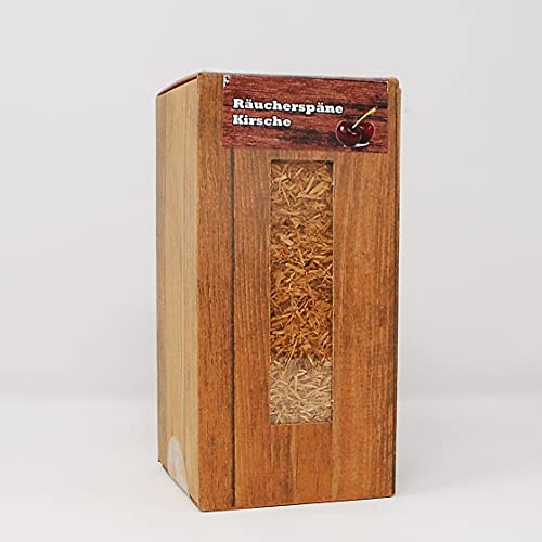 Landree Räucherspäne, Kirsche - 1,5L-Box, mittlere Körnung, Qualitätsgeprüft direkt vom Hersteller aus Schleswig-Holstein