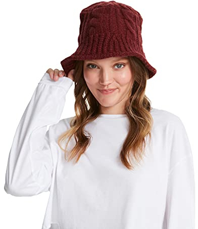 Steve Madden dam slapphatt, Mörk vinröd, En Storlek