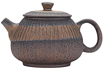 Théières Service À Thé Theiere Théière En Céramique Japonaise Chinese Kung Fu Vintage Teap Teinture Théon Set 250Ml Théière En Céramique Doré Pot À La Main Rétro Teascup En Grès-Théière En Bronze