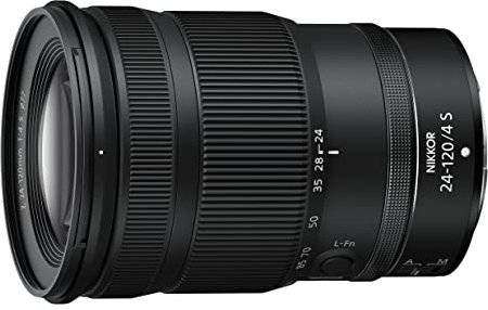 Nikon NIKKOR Z 24-120 F/4 S, TeleObiettivo Ampia Lunghezza Focale, Grande Versatilità, Trattameno Arneo, Qualità S-Line, Messa a Fuoco Multipla, nero [Nital Card: 4 Anni di Garanzia]