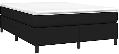 vidaXL Boxspringbettgestell Schwarz 140x200 cm Stoff