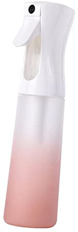 barenx Botella de spray vacía de 300 ml para el cabello, pulverizador de niebla fina, botella de agua de pulverización continua para limpieza, nebulización, cuidado de la piel, color rosa degradado
