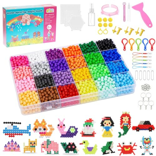 Sigowal Water Fuse Beads Kit, 24 Colors 3000pcs Magic Sticky Beads Set