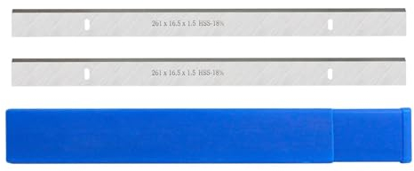 Ninehole 2 Pièces HSS Lames De Raboteuse 261x16,5x1,5mm, 261mm fers de rabot Pour Scheppach HMS 1050 1070 (TYP 2), Raboteuse Lames Pour Machines De Travail Du Bois, 261x16,5x1,5mm