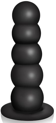 Roluck Plug Anal avec Ventouse et 5 Boules, Gode Anal avec Ventouse, Plug Anal pour Hommes et Femmes Jouets Sexuels Anaux (L)