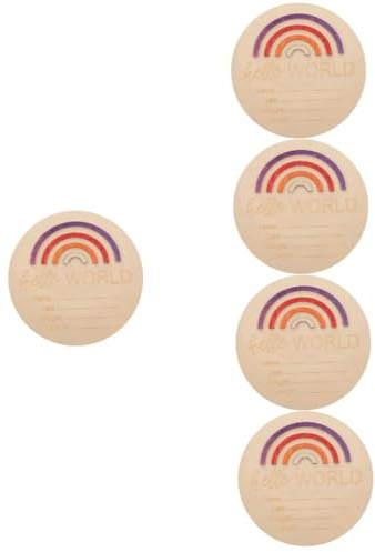 TOYANDONA 5stücke Holz-monatskarte Für Personalisierbare Meilenstein-karte Aus Hochwertigem Holz Für Neugeborenen-fotos Sicher Und Langlebig Für Geburtstagsanzeigen Shower