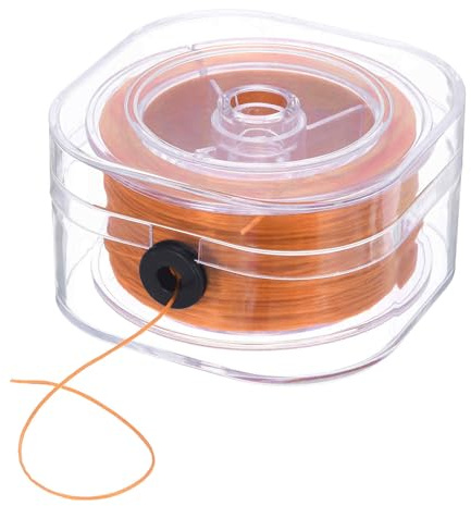 DMiotech Filo Elastico Per Bracciali, Cordone Elasticizzato Per Perline 0.8mm Filo Allungabile Arancione Per Realizzazione Gioielli Bracciali Collane DIY Craft, 82m/90 Iarde