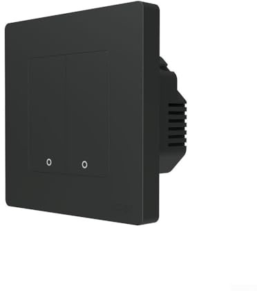 For ZigBee kompatibler Wandschalter von For Moes Star Ring Serie, kombiniert Innovation mit ästhetischem Appeal (2-Gang-Schwarz)