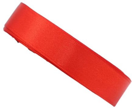 HSTWODE 2 Rollen Satinband Geschenkband Schleifenband 22m X 25mm Seidenbänder Satinband Rollen Hochzeit Stoffband Dekoband Satin Bänder zum Basteln Geschenk Verpackung (Rot)