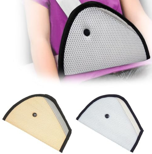 Protector Cinturon Coche Niños, 2 Piezas Almohadilla Cinturon Coche, Protectores para Automóviles, Seguridad Viaje para Niños y Adultos