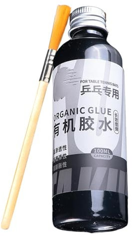 Pings-Pong-Schläger-Kleber – Tischtennisschläger-Kleber, flüssiger Kleber für Tischtennis | Tischschläger-Montagekleber 100 ml, Bürstenapplikator für Insta