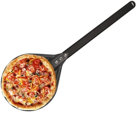 Liqzirtu Pala per pizza - Pala per pizza perforata, pala per pizza rotante per forno | pala per pizza con manico rimovibile, anti-scottatura e antiscivolo, per cupole in alluminio