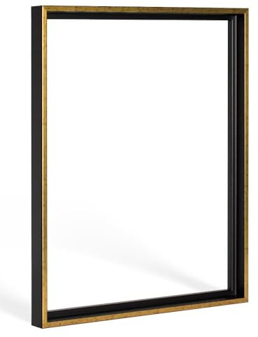 Haak Schattenfugenrahmen Lico 80x120cm Schwarz Goldglanz Antik Selbstmontage Bausatz DIY