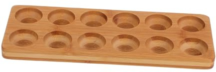 LOLIPPYY Portauova in Legno Naturale Organizer Robusto per Conservazione e Esposizione Uova Vassoio Elegante per Cucina e Frigorifero Design Liscio e Sicuro