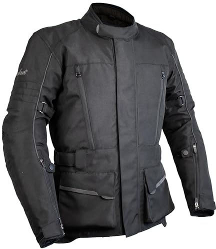 MDM Motorradjacke Herren mit Protektoren, Touring Textil mit Air-Vent Belüftung, Thermofutter, Wasserdicht (DE/NL/SE/PL, Alphanumerisch, L, Regular, Regular)