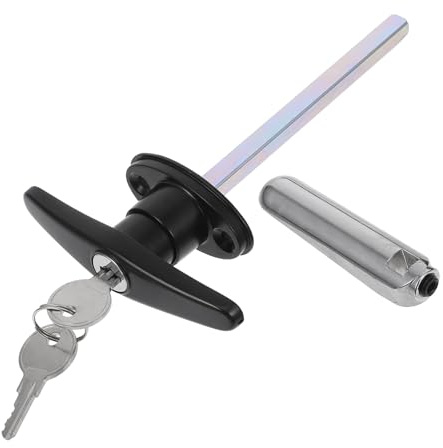 ULTECHNOVO Cerradura de Manija en T para Puerta Corredera con Llave, Diseño Versátil en Aleación de Zinc para Mejorar la Seguridad de Toolboxes y Puertas Correderas