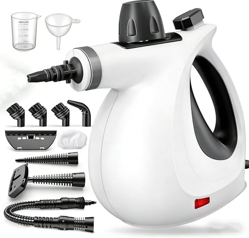 Limpiador de vapor portátil, vapor de alta presión 100% libre de productos químicos elimina el polvo, la suciedad y la grasa, 1050W Steam Cleaner para cocina, baño, coche y ventanas