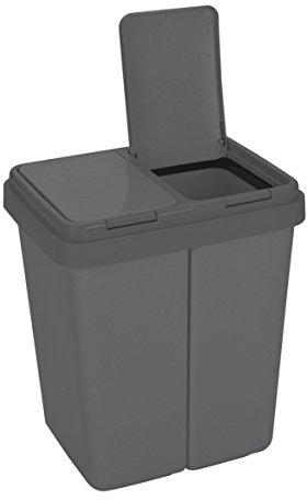Ribelli Pattumiera doppia per spazzatura pattumiera in plastica contenitore cestino per la raccolta differenziata 2 x ca. 25 l