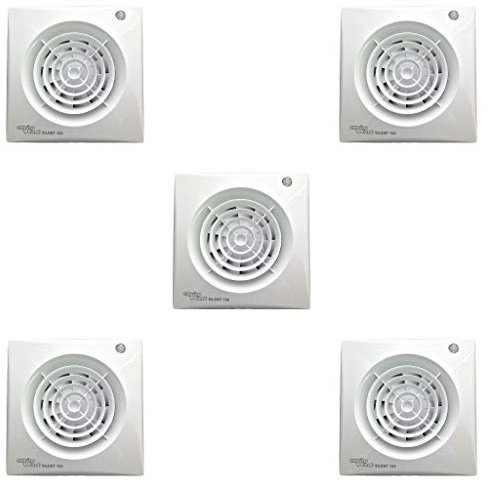 Pack of 5 x Envirovent SILENT-100PIRSilent Extractor Fans with PIR/Timer SIL100PIR