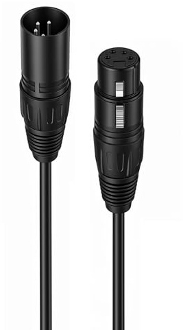 HangTon XLR 4 Pin DSLR Camera Monitor Recorder Mixer Power Supply Cable XLR Male To Female 1.5m