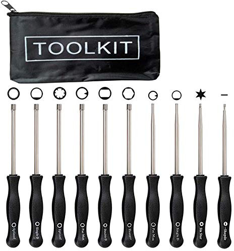 Carburetor Adjustment Tool Kit 10 Pcs Screwdrivers for Common 2 Cycle Small Engine STIHL Poulan Husqvarna MTD Ryobi Homelite Trimmer Weed Eater Chainsaw Carb Tune up Adjusting Tool
