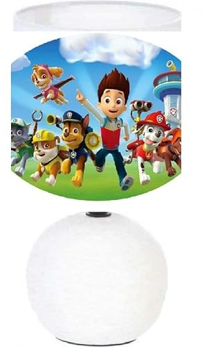 Lampe de chevet PATROUILLE ET SES AMIS création artisanale - Personnalisé avec le prénom de l'enfant N° 1