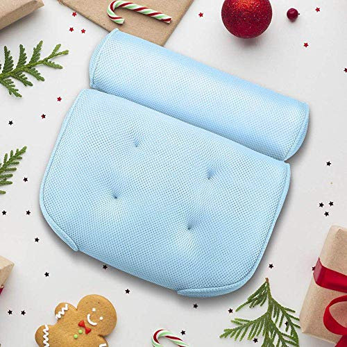 HAIBI Badewannenkissen, Keine Slip Kissen Mit Saugnapf 3D Mesh Spa Badewanne Kissen Für Badezimmer Hals Schulter Entspannende Massage