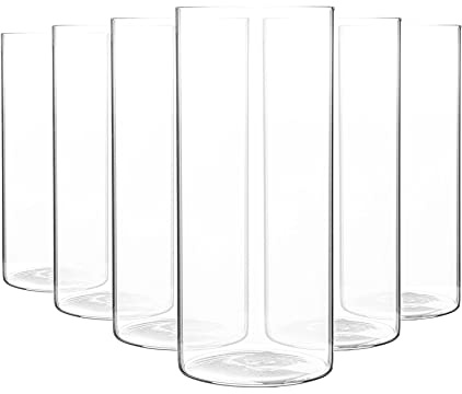 Argon Tableware Scandi Storage Jars - 1500ml - 6 Pack - Kitchen Utensils Cutlery Pot Bathroom Aromatherapy Storage No Lid Open Container Glass Jar