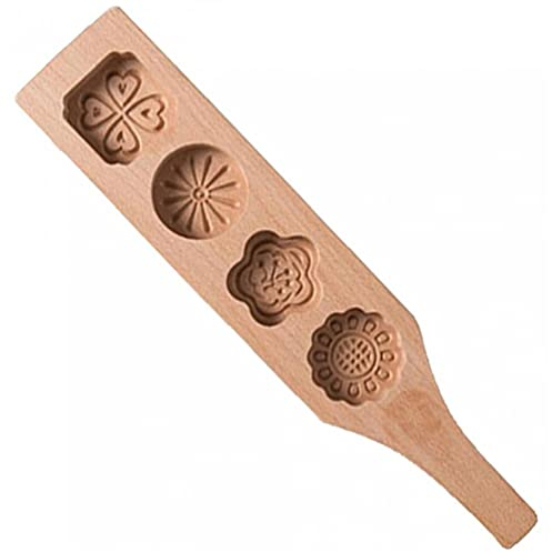 Onsinic Wooden Mooncake Mould Cake Mould Autumn Festival Cakes Moon Tool for Muffin Biscuit Chocolate