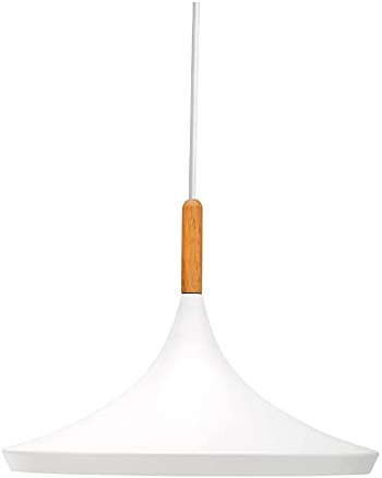 Pauleen 48184 Pure Shine Pendelleuchte max. 20 Watt Weiß, Holz Metall, Holz E27