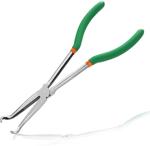 LEONTOOL 11-Zoll-Schlauchzange mit langer Reichweite Ringzange, 1/2-Zoll-Durchmesser Zündkerzenentfernungswerkzeug Zündkerzensteckerentfernungszange mit gezackten Backen