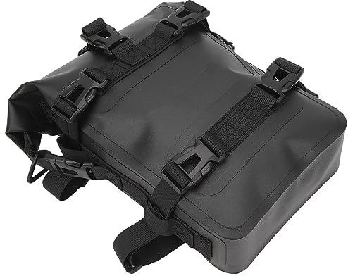 Alomejor Motorrad-Sturzbügeltasche, Schwarz, Wasserdicht, Schnellverschluss, Universelle Motorrad-Hecktasche, Seitentasche, 4 L, für Reisen