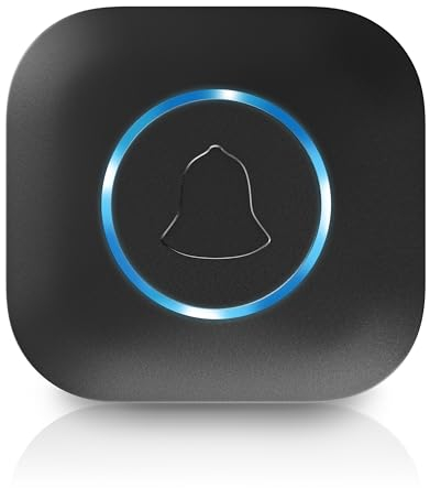 Heidemann Funkklingel Empfänger Blackline - erweiterbar- Funk Türklingel - Plug-In Funkgong - schwarz - 70913