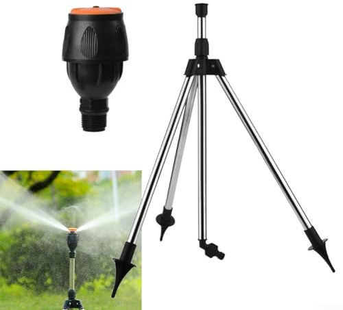 Drehbarer Stativ-Sprinkler, Edelstahl, Garten, automatische rotierende Bewässerung, Stativ-Sprinklerkopf für Hof, Landwirtschaft