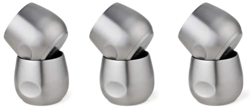 Marclix Tazzine da caffè in acciaio , 6 pezzi, 150 ml, a doppia parete, infrangibile, per picnic all'aperto e feste