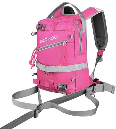 Dachgo Ski and Snowboard Harness with Training Leash for Kids - Teach Your Child The Fundamentals of Skiing or Snowboarding (Pink)