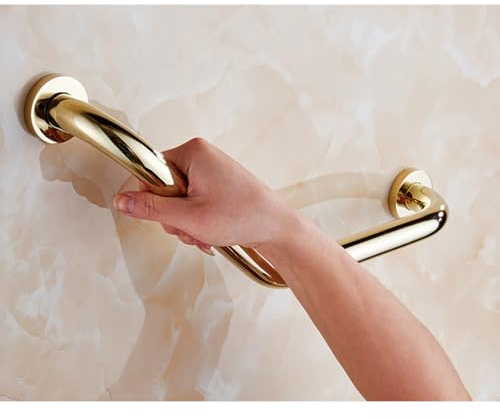 Barre D'appui Courbée pour Toilettes Et Baignoire,Main Courante En Laiton pour Douche Et Baignoire,135°Accessoires de Sécurité pour Personnes âgées,Poignée Murale pour Personnes âgées(Color:or)