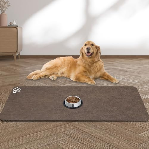 Große Futtermatte für Haustiere, saugfähige Hundefuttermatte, Hundematte für Futter und Wasser, Keine Flecken, schnell trocknend, Wasserspendermatte, Hundezubehör, Haustierbedarfsmatte,