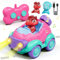 Lehoo Castle Voiture Telecommandé Enfant 2 Ans, Jouet Dinosaure avec Lumières et Musique, Jouet Enfant 2 3 4 5 6 Ans Garçon (Rose)