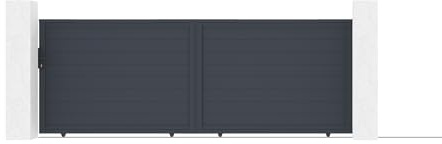 Casanoov Aluminium Driveway Sliding gate 4m Eiger 400C140 Grey