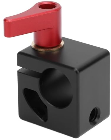 Pince de serrage à tige unique de 15 mm, filetage de 6,35 mm, connexion sécurisée, libération rapide, alliage d'aluminium pour système de support d'appareil photo, trépied, rail DSLR