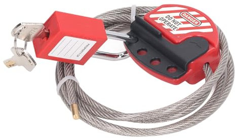 Einstellbares Lockout-Tagout-Sicherheitsvorhängeschloss Edelstahl-Kabelverriegelung Tagout-Kabelschloss mit 2 Schlüsseln Zum Verriegeln